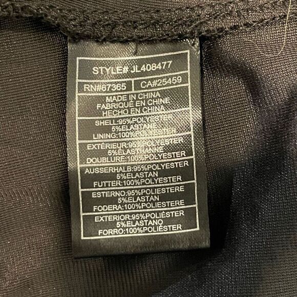 Betsey Johnson Black Power Sleeve Metallic Dot Velvet Dress Size L New - Picture 10 of 10